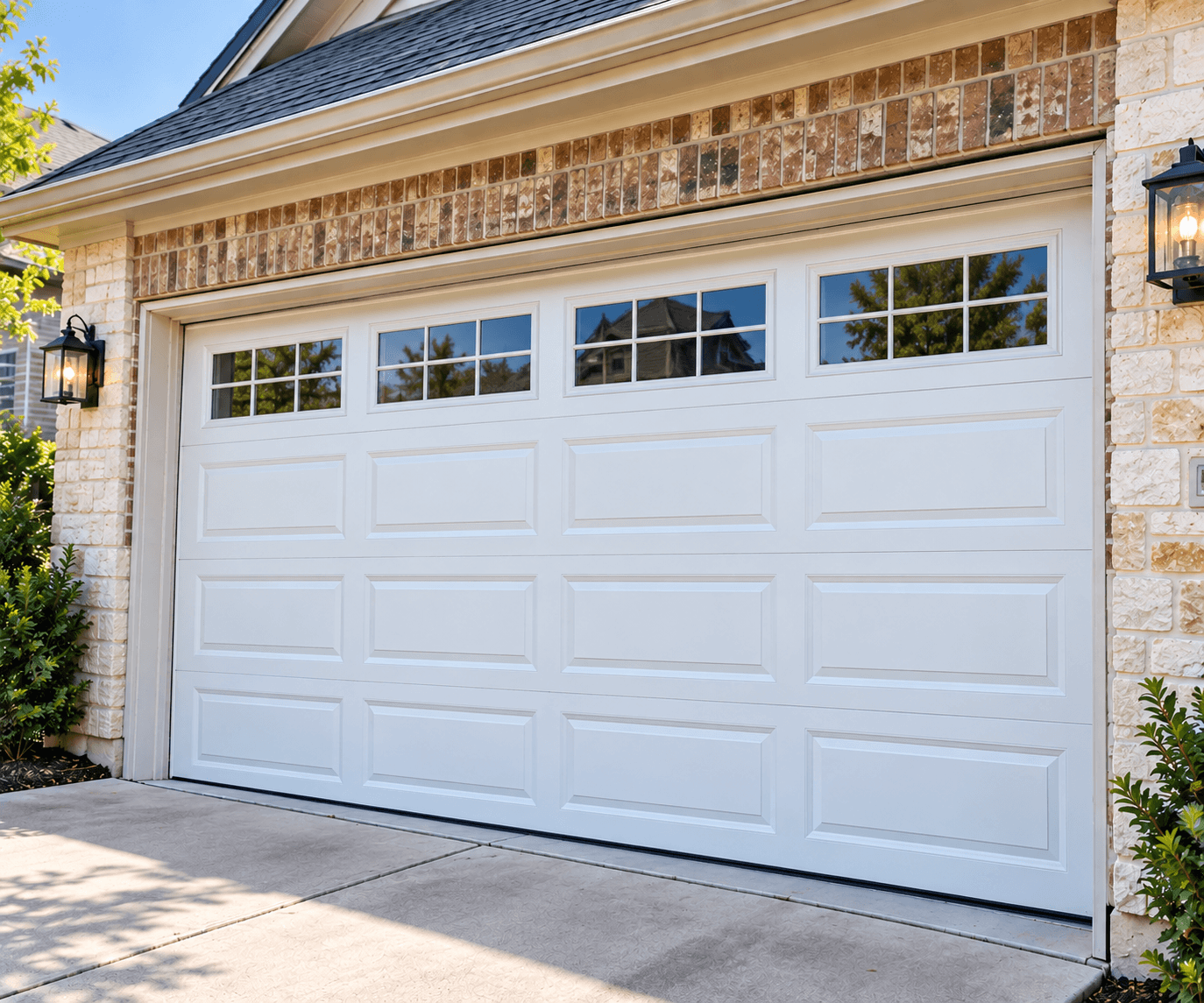 Garage door after repair in Allen Texas